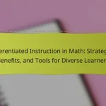 Differentiated Instruction in Math: Strategies, Benefits, and Tools for Diverse Learners
