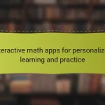 Interactive math apps for personalized learning and practice