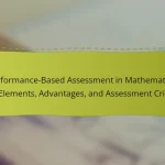 Performance-Based Assessment in Mathematics: Key Elements, Advantages, and Assessment Criteria