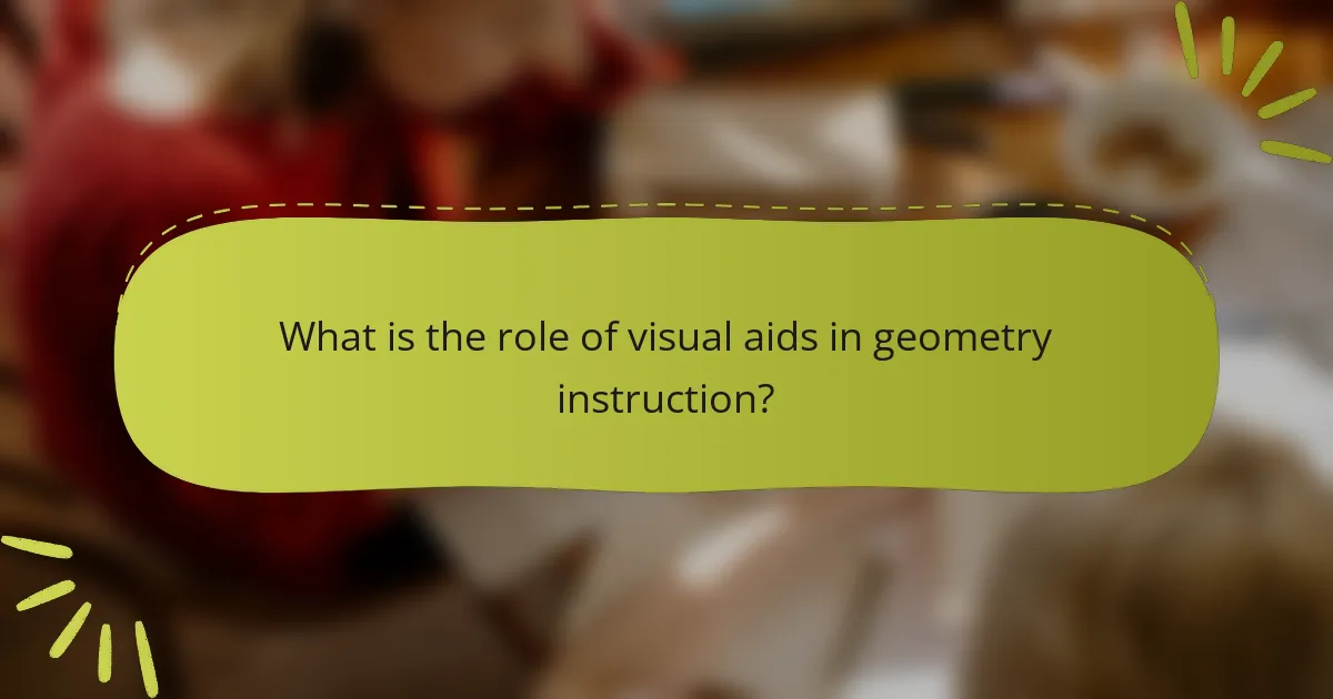 What is the role of visual aids in geometry instruction?